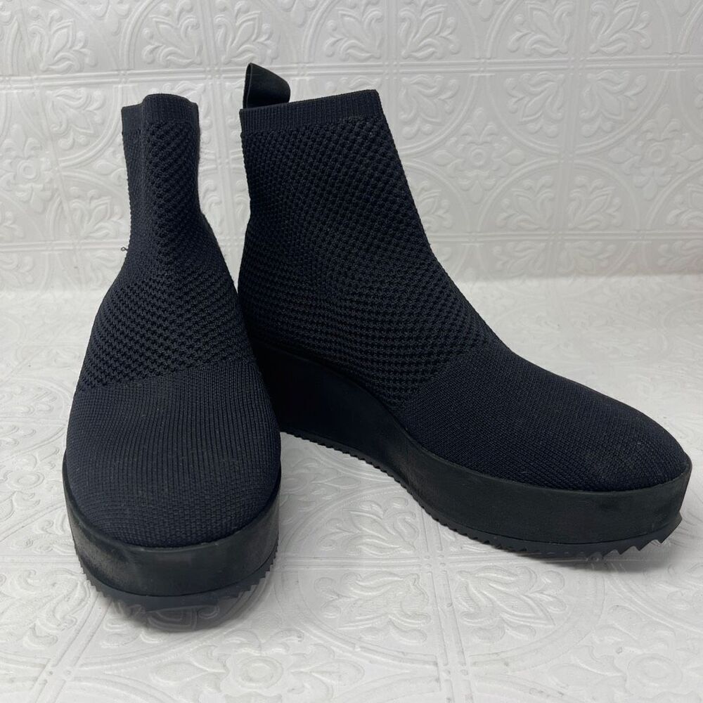 Eileen Fisher Mars Knit Wedge Sock Ankle Boot Sz 8